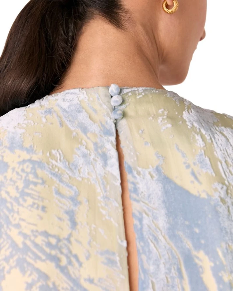 Devore Swirl Velvet Midi Dress