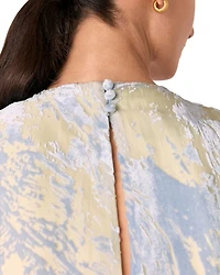 Devore Swirl Velvet Midi Dress