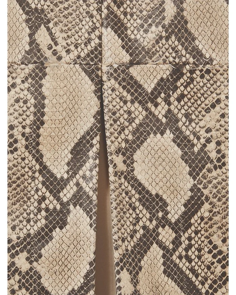 Missa Snake Leather Pencil Skirt