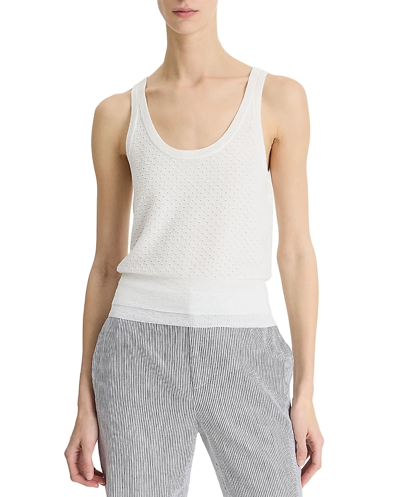 Vince Double Layer Knit Tank Top