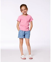 Girls' Crinkle Short Sleeve Top