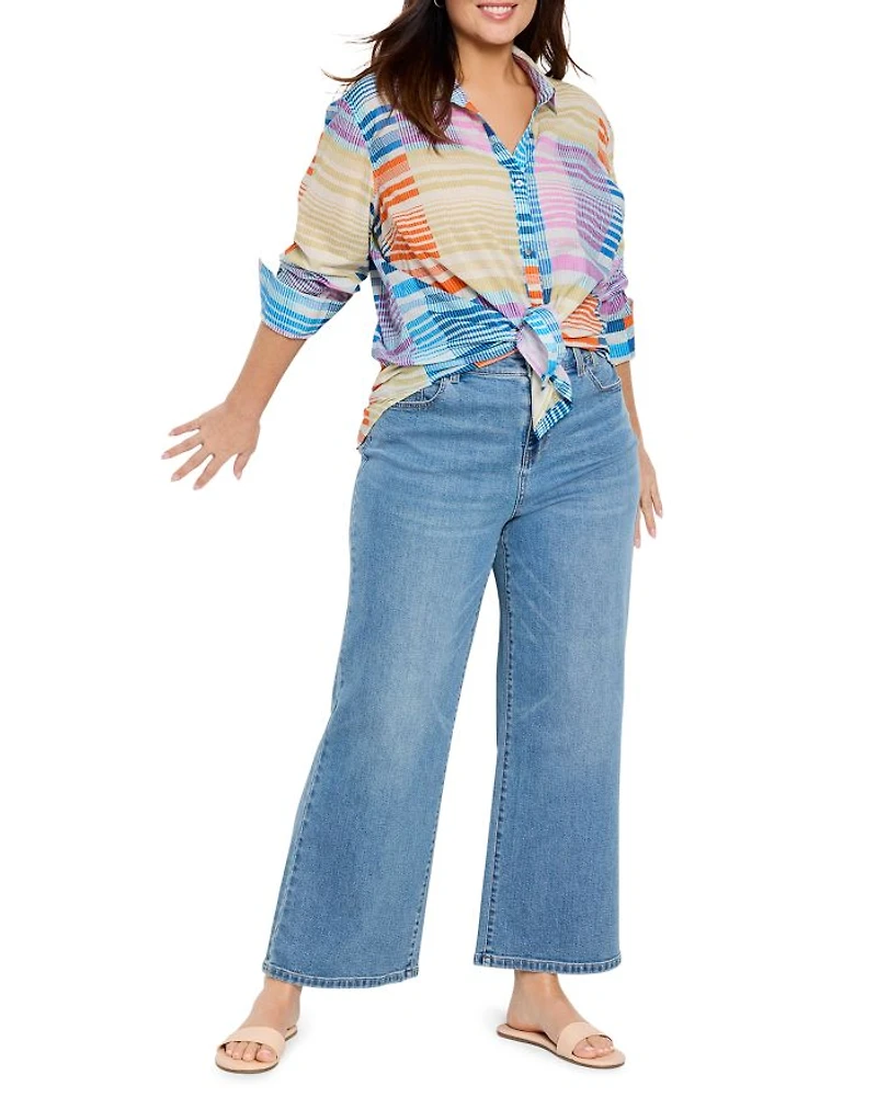 Sunset Stripe Boyfriend Shirt