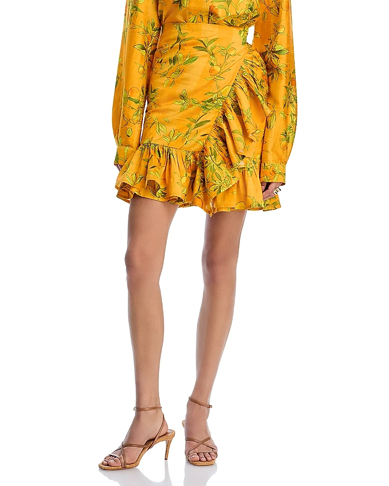 Coniglio Palm Beach Silk Mini Ruffle Power Pareo