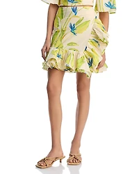 Coniglio Palm Beach Mini Ruffle Power Pareo Skirt