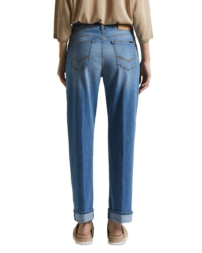 Mid Rise Denim Trousers Space Blue