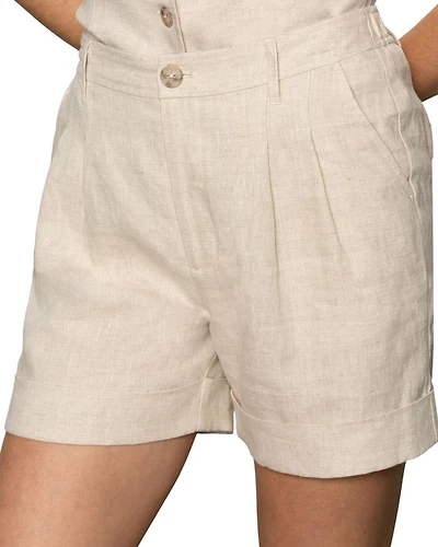 Caravan Linen Cuffed Shorts