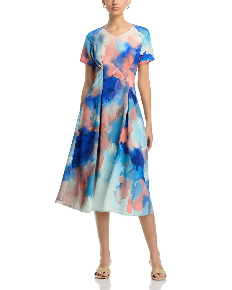 Watercolor Midi Dress