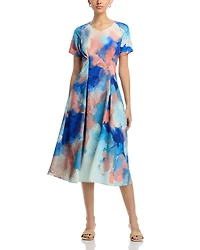 Watercolor Midi Dress