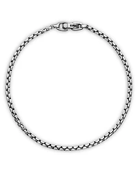 Men's Box Chain Bracelet Sterling Silver, 2.7mm