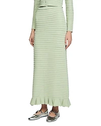 Rhinestone Knit Maxi Skirt