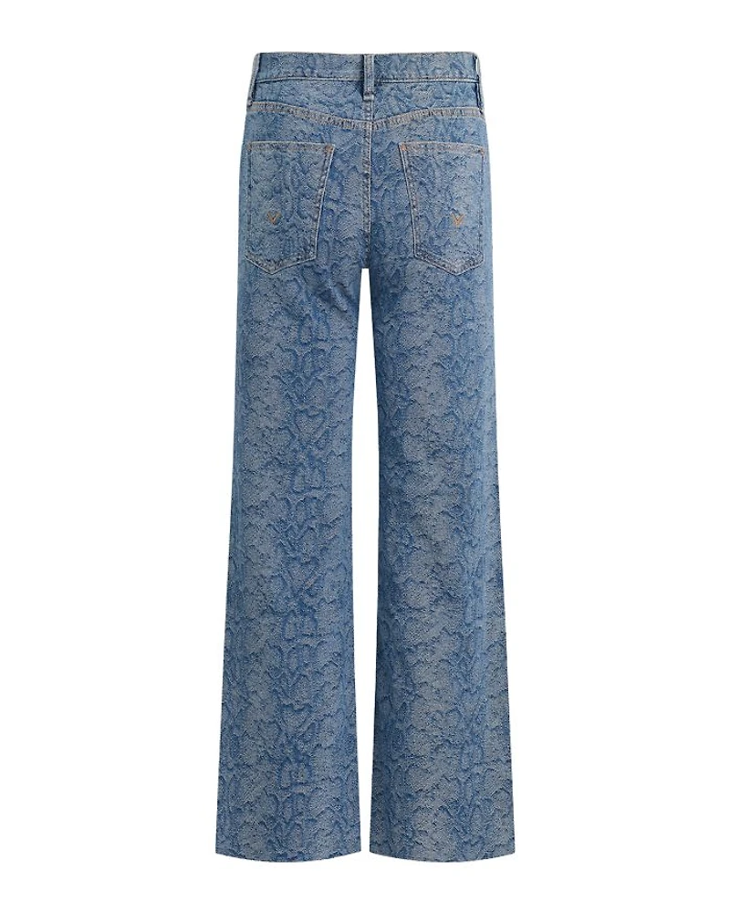 Rosie High Rise Ankle Wide Leg Jeans Venom