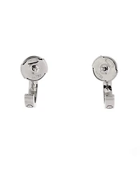 Small Love Hoop Earrings 18K White Gold
