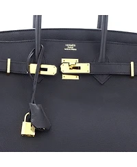Birkin Handbag Black Togo with Gold Hardware