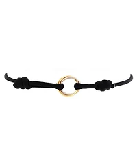 Trinity On Cord Bracelet Silk Cord with 18K Tricolor Gold