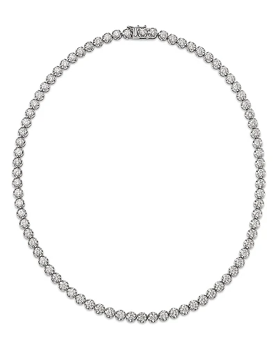 Bloomingdale's Fine Collection Certified Diamond Crown Set Tennis Necklace