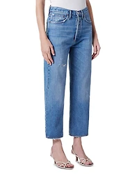 90's Crop Mid Rise Straight Jeans Shrine