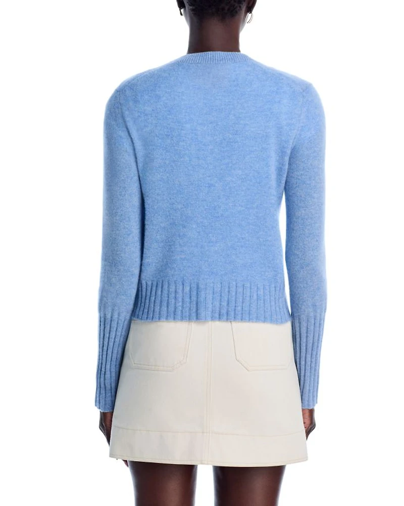 Cashmere Shrunken Crewneck Sweater
