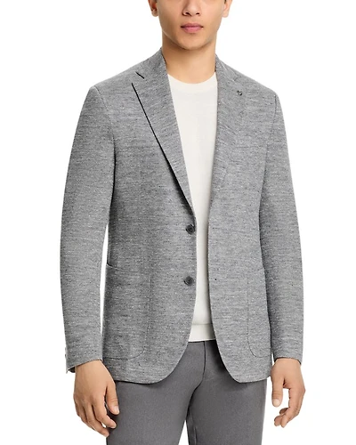 Mélange Linen Blend Jersey Regular Fit Soft Sport Coat