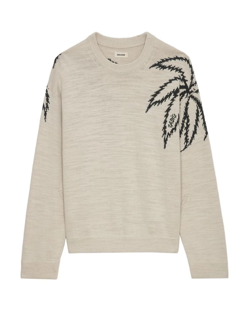 Marko Palm Tree Regular Fit Sweater