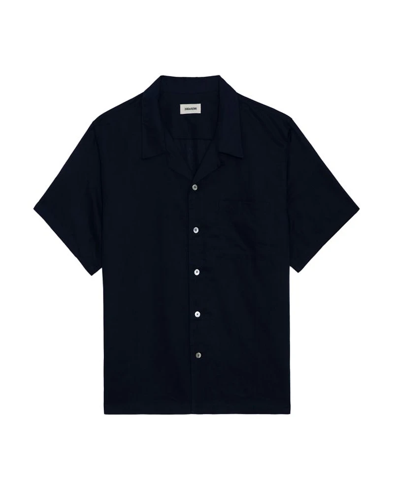 Regular Fit Linen Camp Shirt