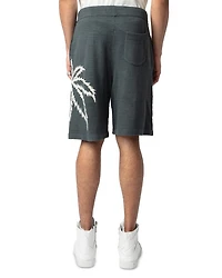 Palm Tree Drawstring Shorts