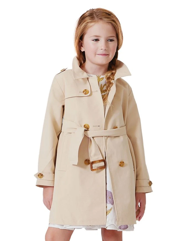 Girls' Trudy Water Resistant Trench Coat - Little Kid, Big Kid