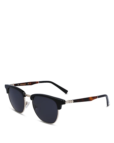 Ferragamo Brow Line Square Sunglasses, 53mm