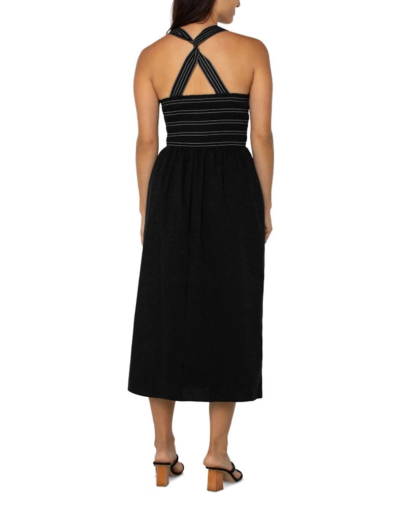 Smocked Midi Dress