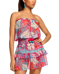 Calypso Jaliyah Strapless Cover Up Mini Dress