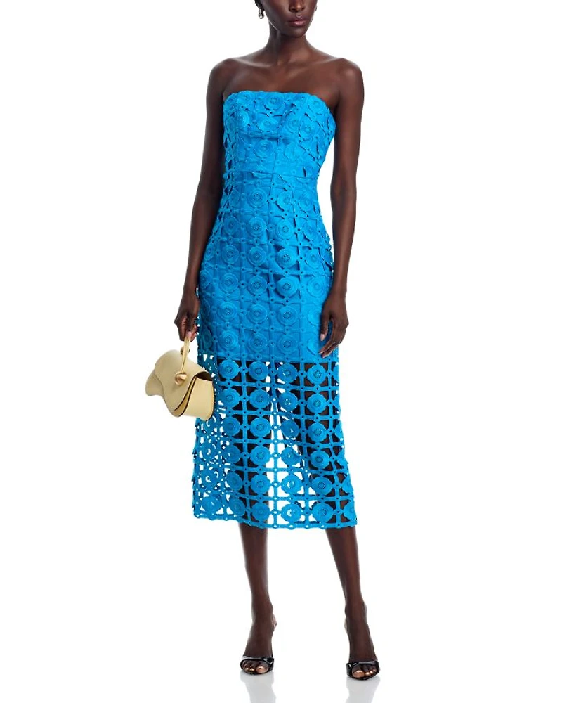 Kait Tile Lace Midi Dress - Exclusive