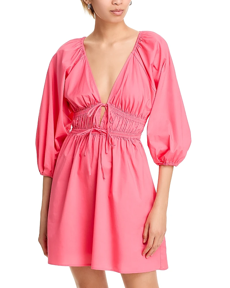 Wayf Leighton Poplin Mini Dress