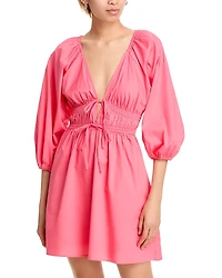 Wayf Leighton Poplin Mini Dress