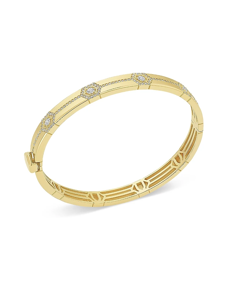 Miseno Jewelry 18K Gold Baia Diamond Bangle Bracelet