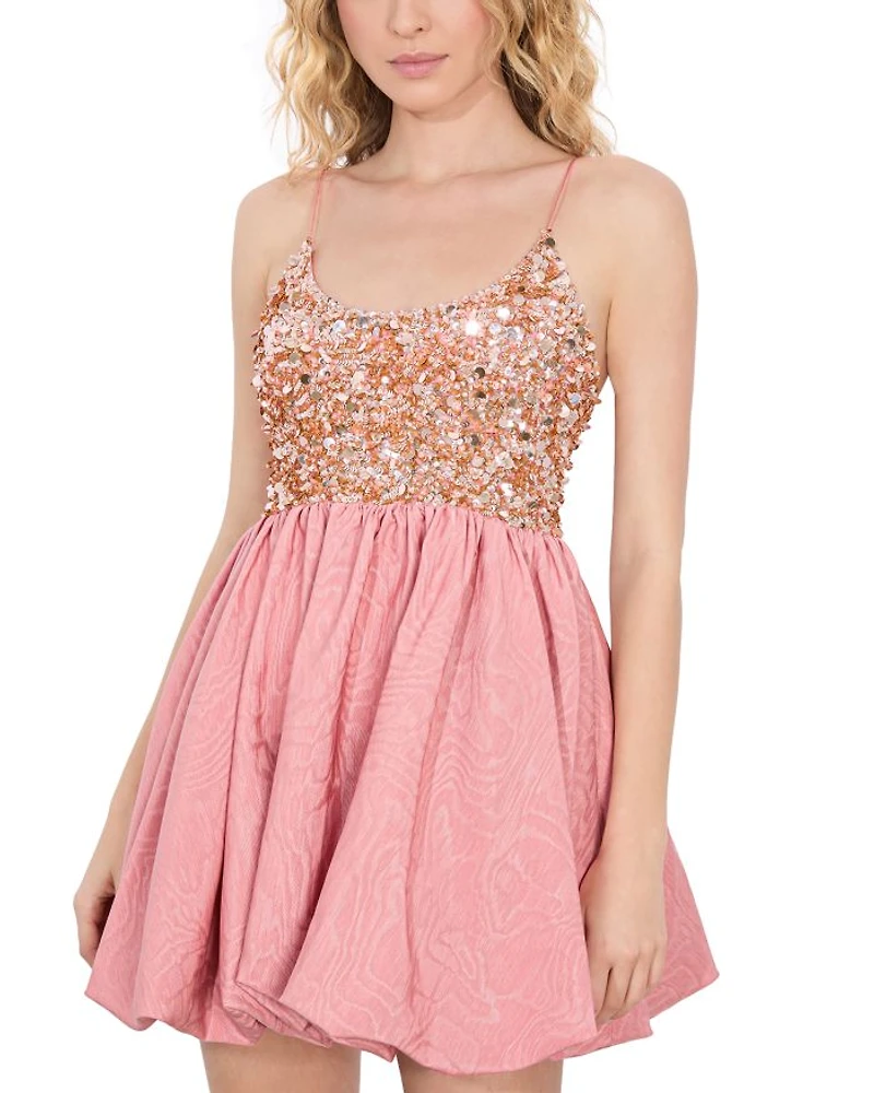Nessa Sequined Empire Dress