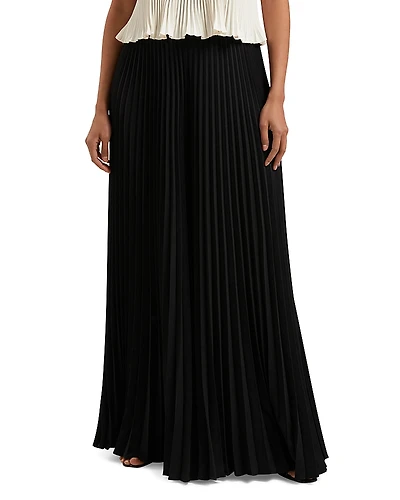 Ted Baker Pleated Crepe Wide Leg Pants