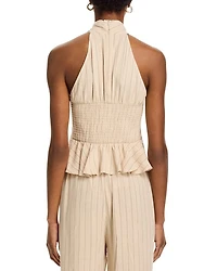Kosta Peplum Halter Top