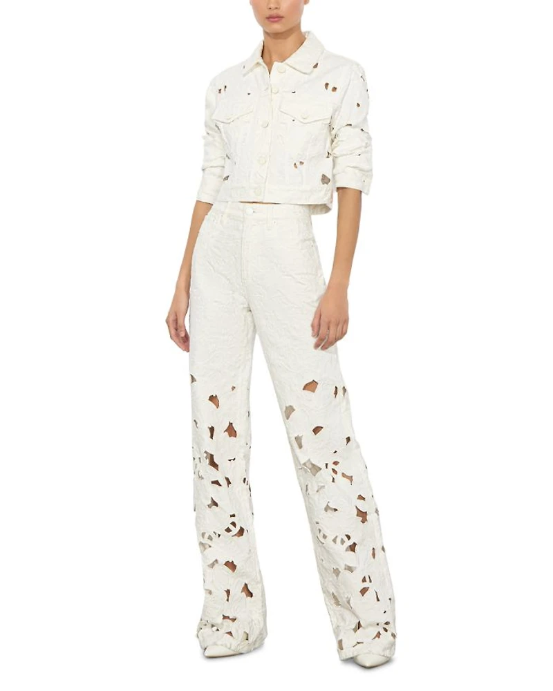 Chloe Embroidered Eyelet Jacket