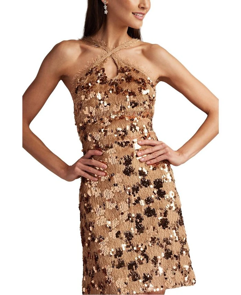 Gibbs Sequin Fringe Mini Dress