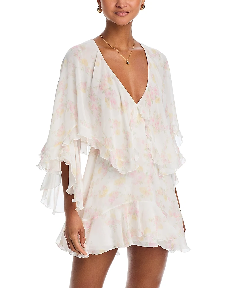 LoveShackFancy Avaline Floral Ruffle Layered Dress