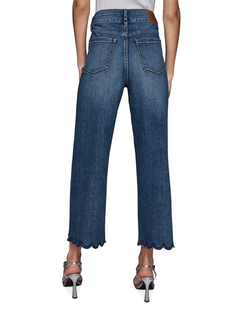 High Rise Scalloped Jeans Coastal Blue