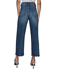 High Rise Scalloped Jeans Coastal Blue