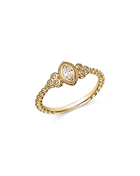 Bloomingdale's Fine Collection Diamond Marquise & Round Bezel Ring
