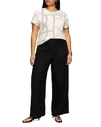 The Linen Marine Wide Leg Pants