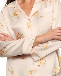 Inez Printed Washable Silk Long Pajama Set