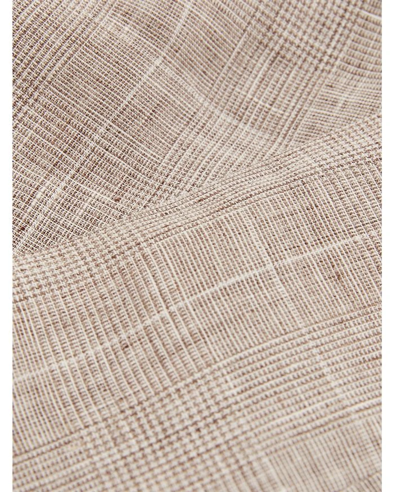 Ashton Linen Check Regular Fit Suit Pants