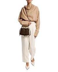 Charlotte Drawstring Suede Crossbody Bag