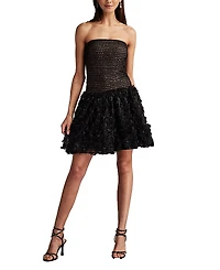 Tadashi Shoji Lula Flower Embellished Mini Dress