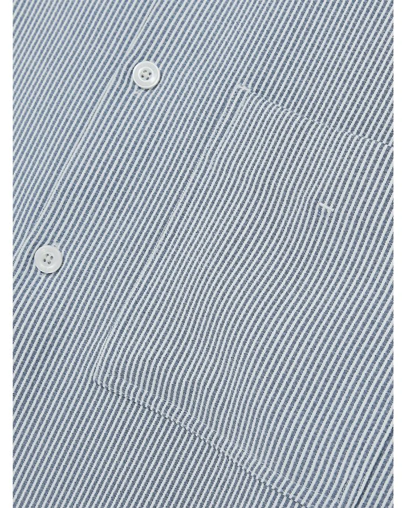 Sensei Short Sleeved Striped Seersucker Regular Fit Shirt