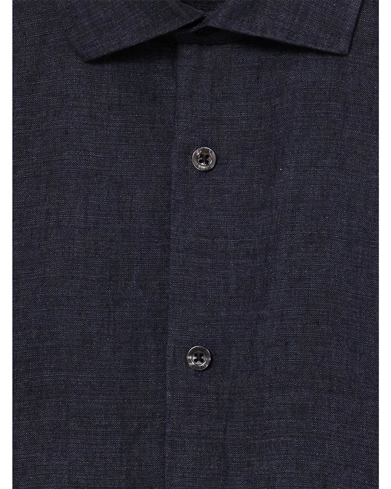 Holiday Short Sleeve Linen Shirt