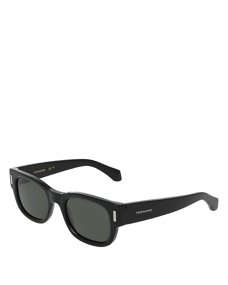 Ferragamo Rivet Square Sunglasses, 51mm